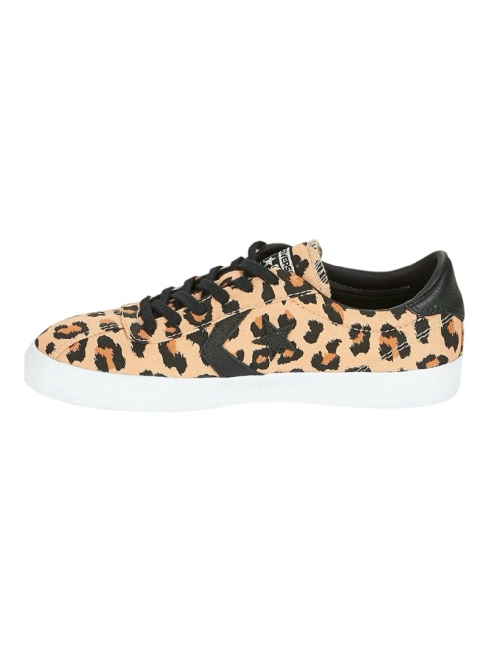 Converse Breakpoint ox Canvas Fawn Black Leopard Print Sneakers Size 8.5